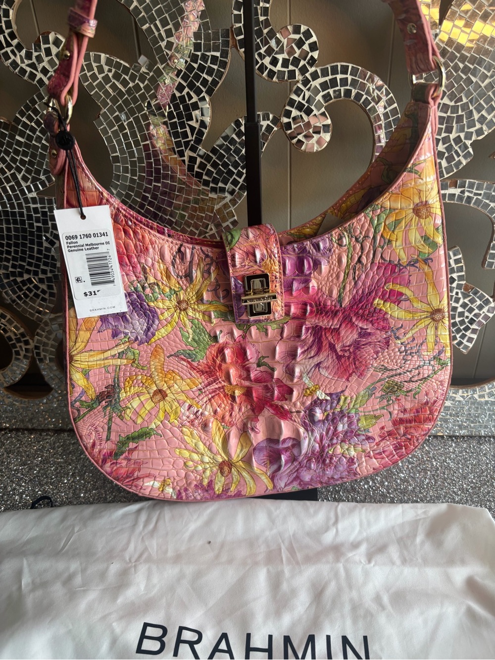 ⭐️Brahmin Fallon Perennial Melbourne DI Leather Shoulder Bag - Picture 2 of 10